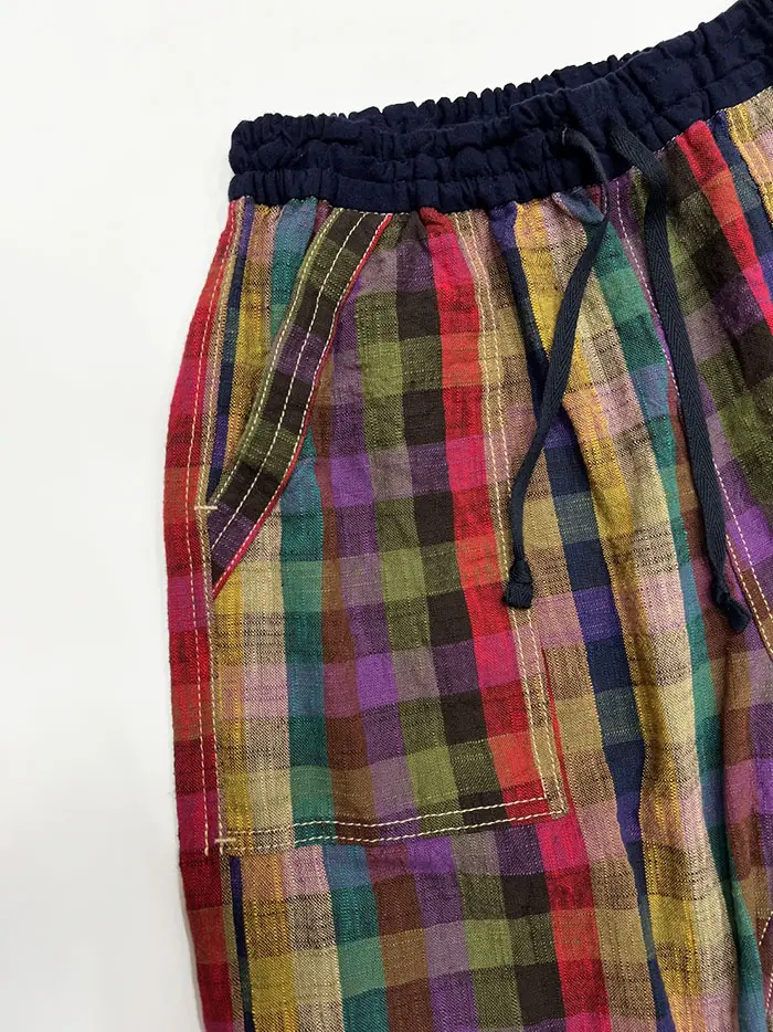 儀右エ門　ギエモン　白樺マルチカラー　ブラウス&もんぱん 儀右ヱ門 ギエモン ぎえもん 久留米絣 ブラウス Y5173 日本製【2025aw