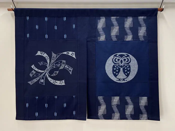 古布　絣の暖簾　ハンドメイド 古布 絣の暖簾 ハンドメイド 楽天市場】のれん 久留米絣のれん